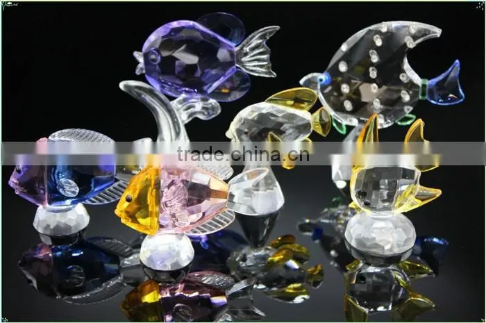 Colorful crystal seafish model as special wedding gift or beautiful crystal Christmas gift