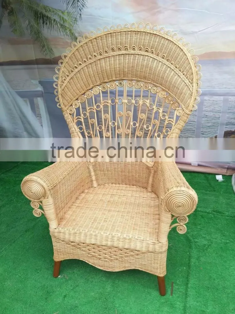 2017new fashion style rattan furniture peacock chair natural rattan chair(BG11-M019)