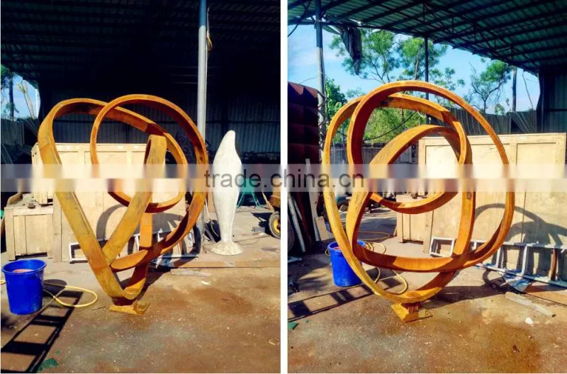 Large Outdoor Rusted Corten Steel Sculpture For Sea Decorastion