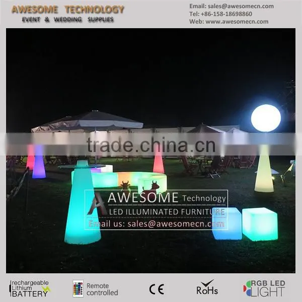 high bar table with led light