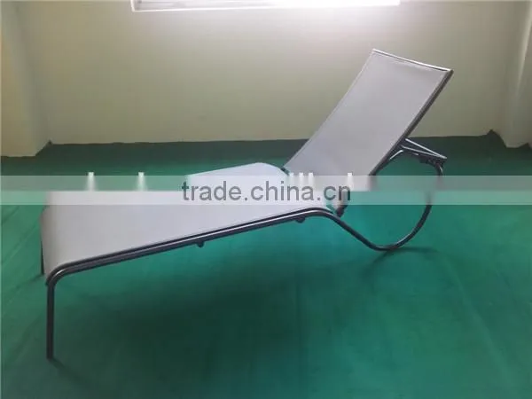 Cheap steel sling sun lounge folding beach bed and portable