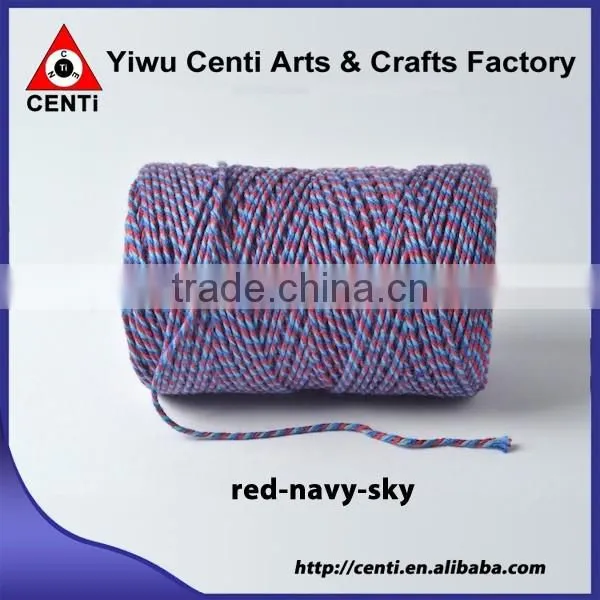 Quality red white and blue tri coloured original cotton bakers twine