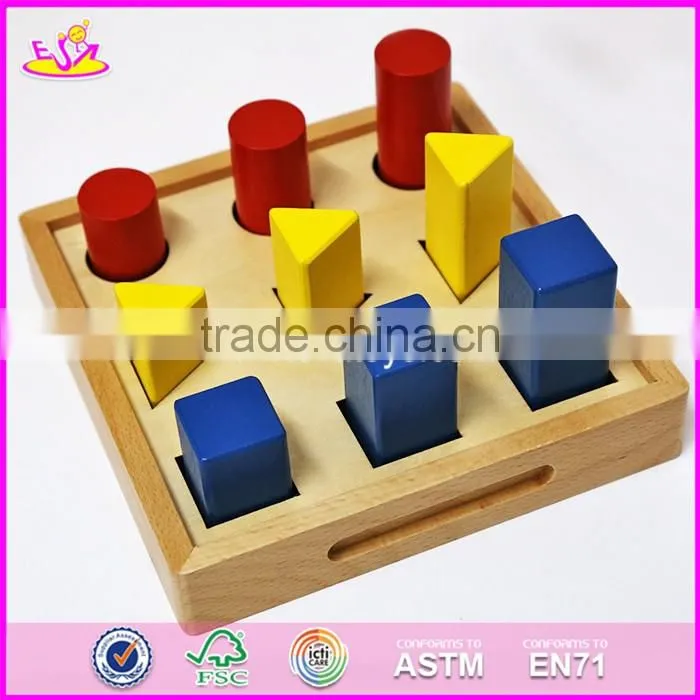 2017 New design toddlers preschool wooden montessori toys W12F010