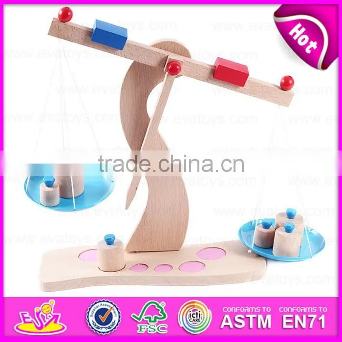 2016 new fashion preschool wooden balance toy W11F054