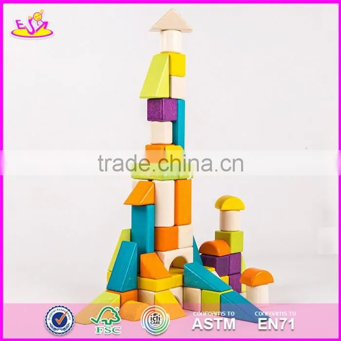 2017 New design best educational building blocks wooden construction toys for kids W13A131