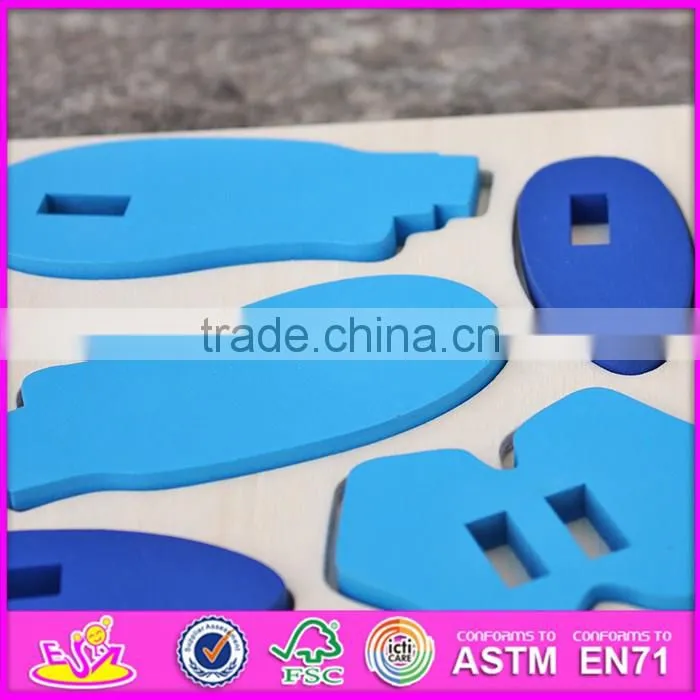 2017 New product diy 3d penguin wooden animal jigsaw puzzles W14G041