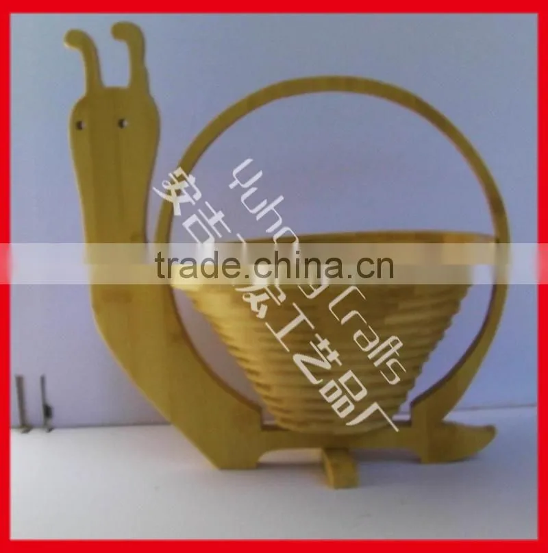 Export only factory sale Eco-bamboo folding basket