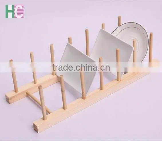 Wooden Plate dish bowl Rack