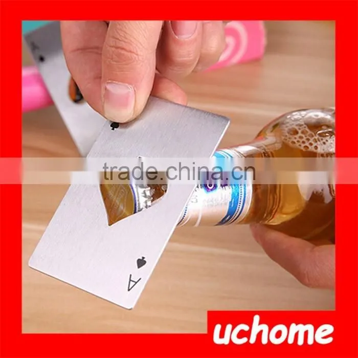 UCHOME Beer Bar Novelty Casino Poker Card Spade A Bottle Opener