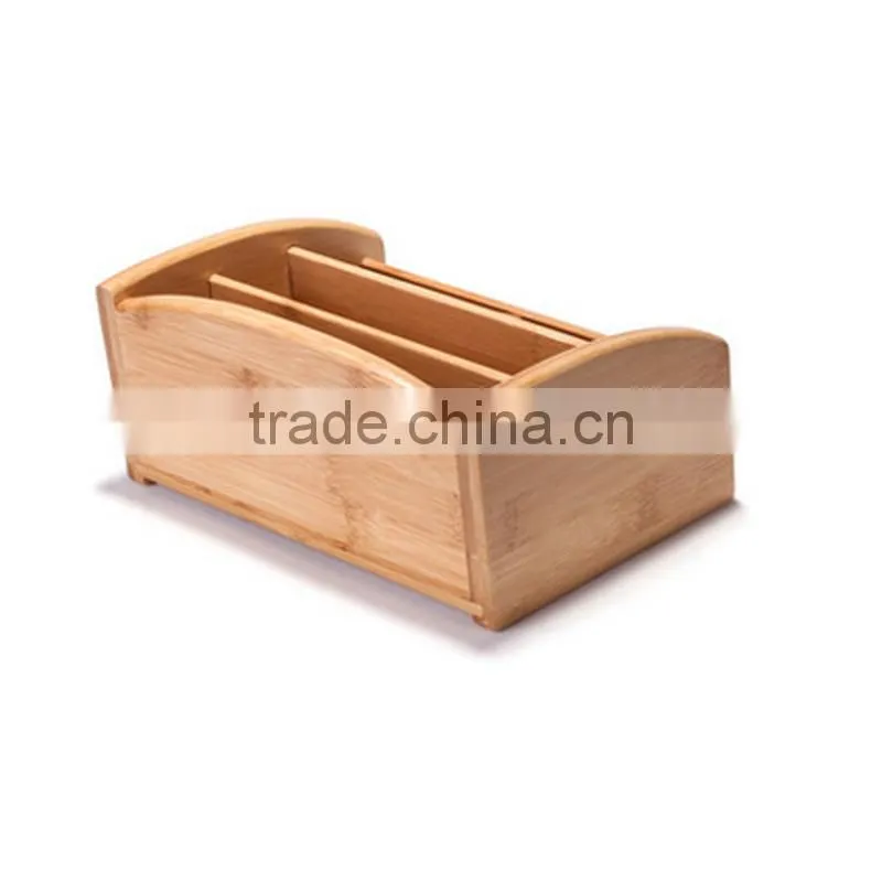 Multifunctional bamboo storage box/mobile phone holder/remote control stand