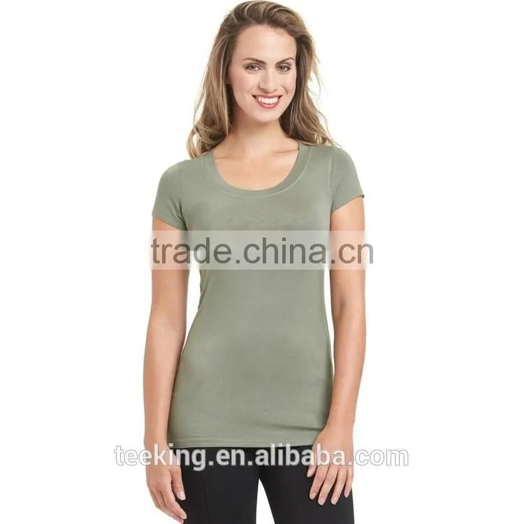 2017 new design plain sport training t shirts women