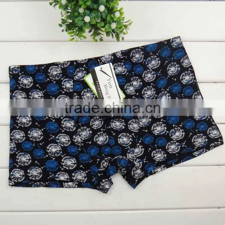 Colorful geometry bamboo fiber men pantise boyshort wholesale stock men boxer briefs