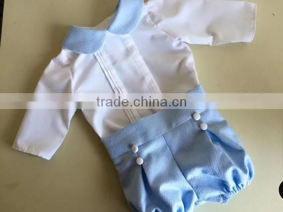 Fashion Little Baby Boy Clothes Set With Navy Shortall