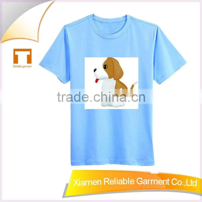 2016 fashion 100% cotton printed wholesale plain kids t shirt new design