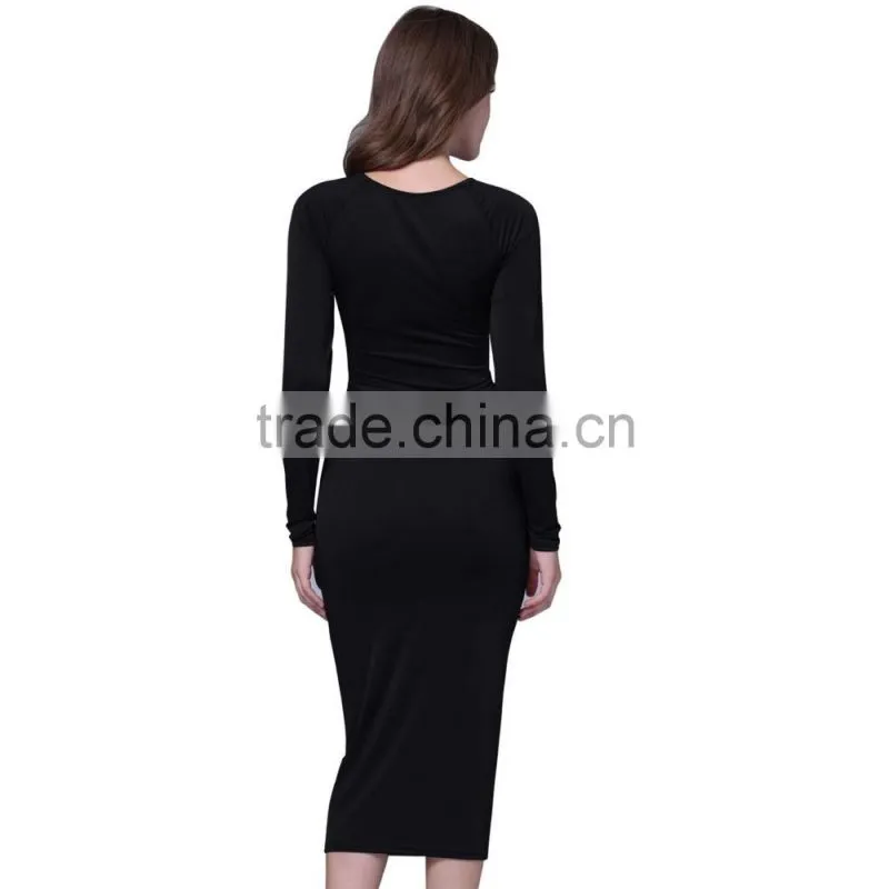 Fashion Women Ladies Office Dress Clothes Knee-length Bodycon Slim Pencil Party Dress