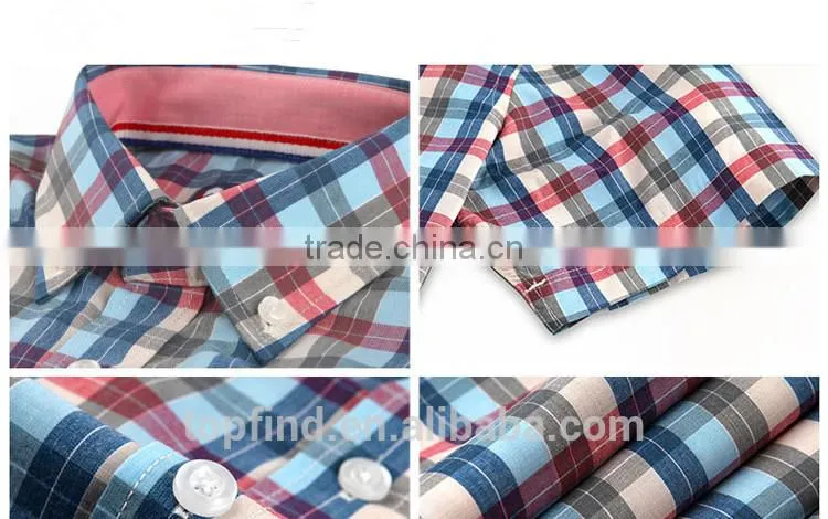 2016 high quality 100% cotton Casual Fashion Men Shirt