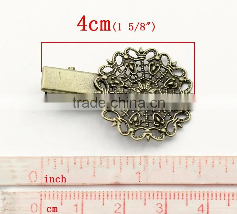 Hottest Flower Antique Bronze Hollow Hair Clips Bobby Pins