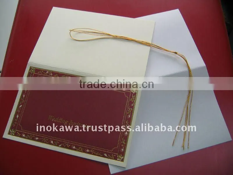 Japan Wedding Invitation Card 'IN CLASSIC WINE' STOCKLOT