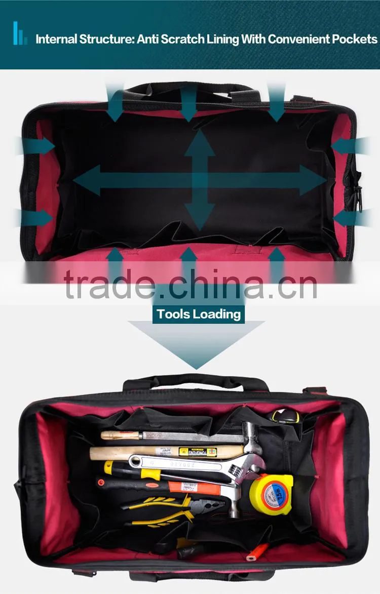 18'' Professional And Multifunctional Portable Electrician Tools Bag