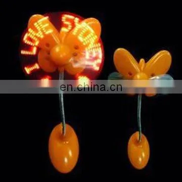 flashing rainbow mesage fan mini led promotional product