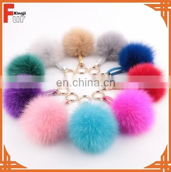 Wholesale Raccoon Fur Keychain Luxury Genuine Raccoon Fur Ball Keychain Fashion Pandent Gift