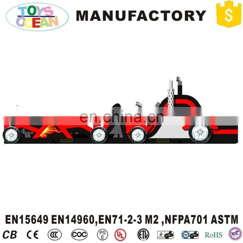 fire truck inflatable train obstacle bounce playground combo course