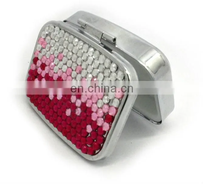 2014 New Supply Metal pill box wholsale decorative pill box crystal pill box