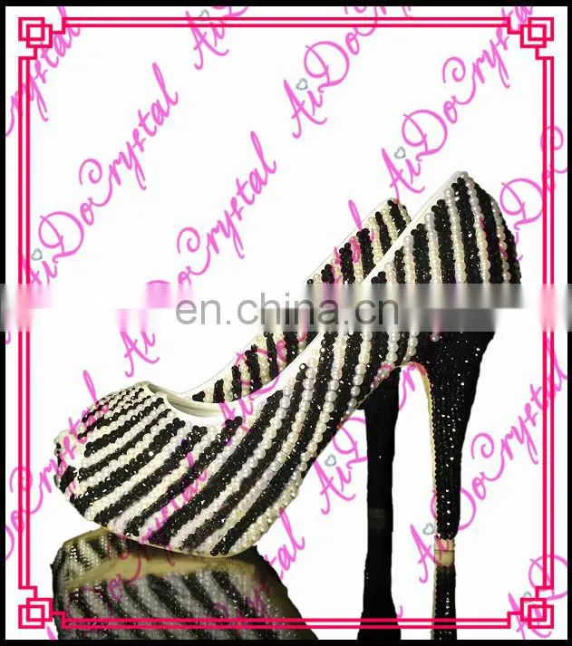 Aidocrystal 2015 Hot sale white pearl women high heels shoes fashion ladies sexy pumps shoes