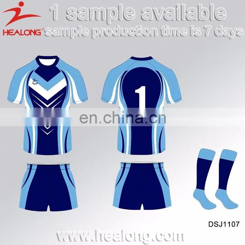 Healong Dye-Sub Digital Sublimation Custom Rugby Singlets