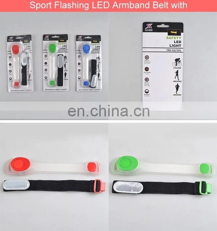 The movement arm tied Leggings with silica gel lamp safety warning lamp, running light ring reflective led belt light