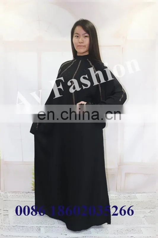 New Beautiful Muslim Wear Ladies Balck Abaya Maxi Dress Kaftan And Beaded Long Dress African