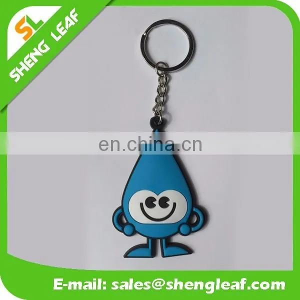 Fashion promotional custom shaped soft pvc rubber keychain