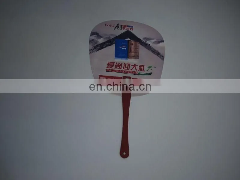 Cheap hand held shape customized fans