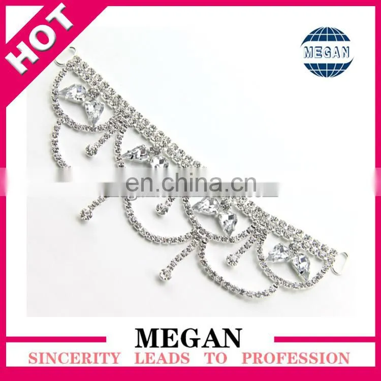 High quality Rhinestone Connector with Sparkle gems and metal base