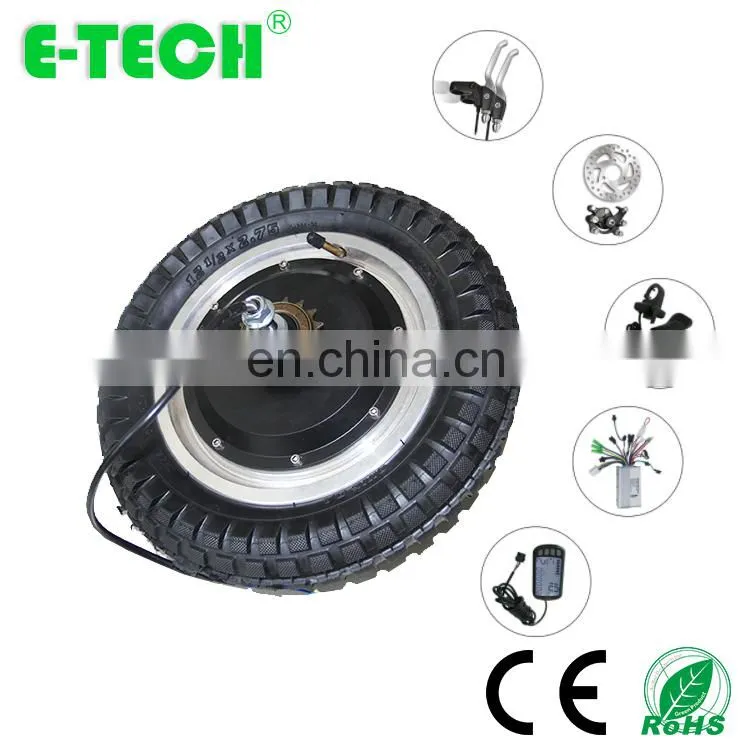 Hot sale 12 inch self-balancing drift DC brushless gearless car motor with tire