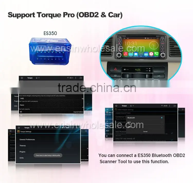 Erisin ES2603C 7 inch Touch Screen Car DVD Player for Toyota Vitz