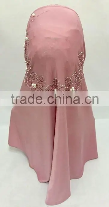 2016 Fashion modern flower hijab pearl