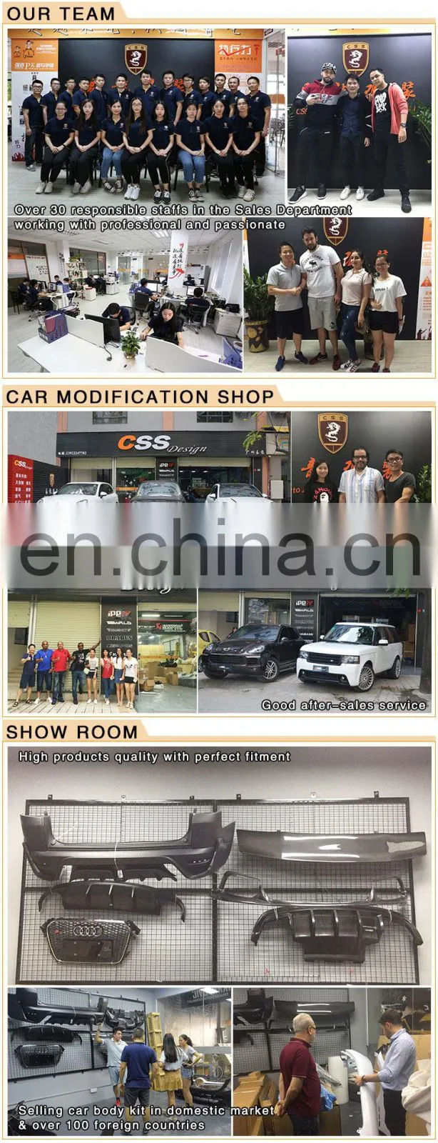 lips/spoiler/side skirts carbon fiber body kit for audi TT 2016