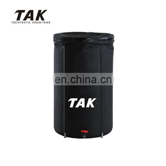 Irrigation system foldable collapsible 100 liter 500 liter pvc fabric rainwater barrel for rain