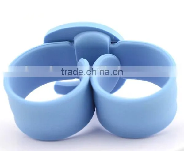 cute elephant slap watch with glass face quartz movt silicone strap for child