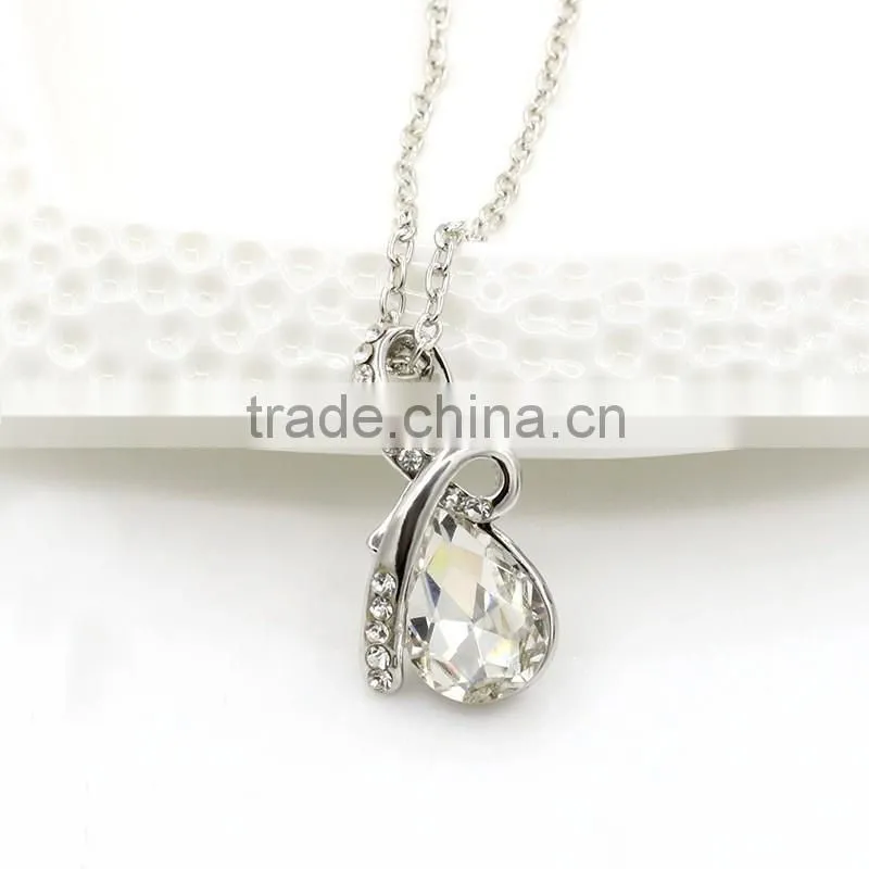 Angel tears girls jewelry wholesale crystal drop necklace