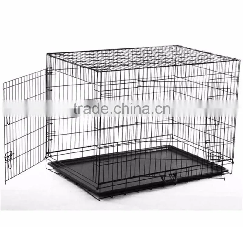 Five Sizes Easy to clean outdoor iron wire Folding Suitcase Pet Dog Cat Cage Kennel