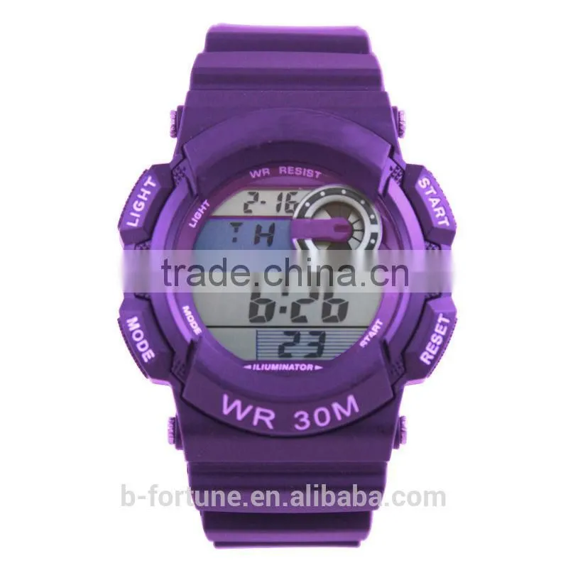 LP1344_PU Purple color LCD Display Chrono Alarm Date/Day Tech digital Multifunction Digital electronic watch
