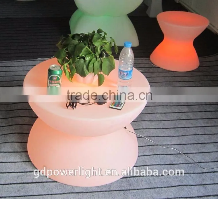 PE Plastic Bar Table with LED lights and remote 6040D