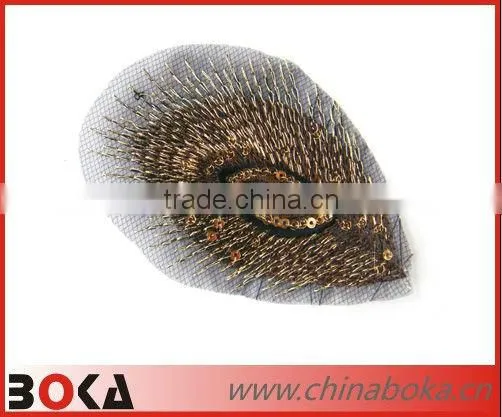 New design rhinestones lace trim patch for wedding dress