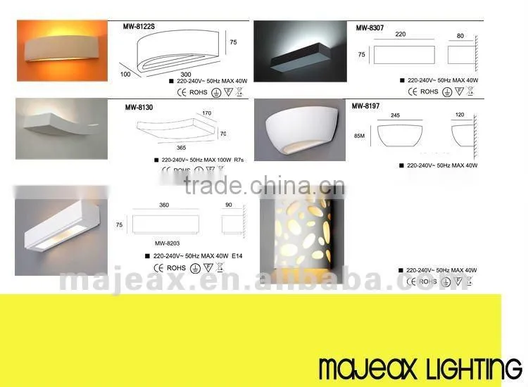 G9 white indoor decoration plaster light