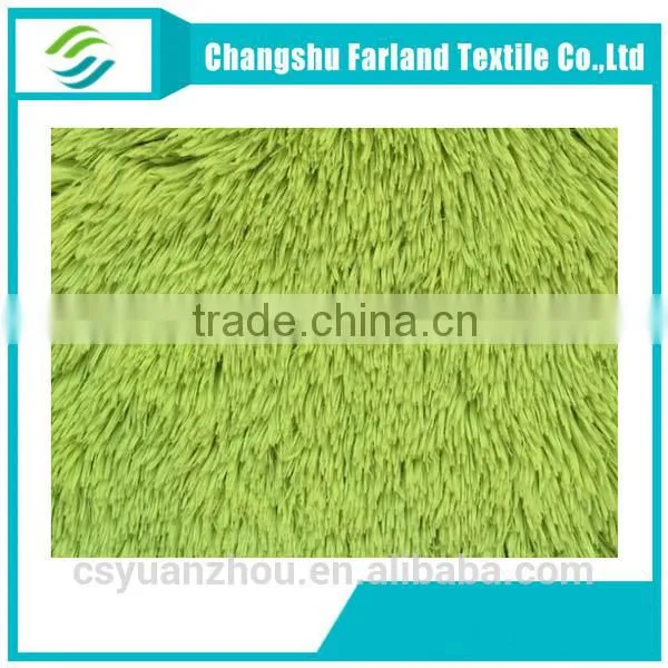 green long plush fur fabric for floor mattress