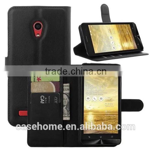 Factory Hand Made Leather Wallet Flip Cover for Asus Zenfone 5 Lite