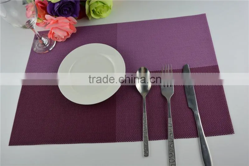 2015 new fashion swallow Gird PVC placemat modern purple plastic square restaurant tableware bowl pad table mat