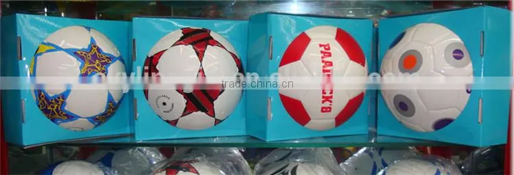 China wholesale Customized PVC Stitched Matte+Metalic Soccer ball/ Football